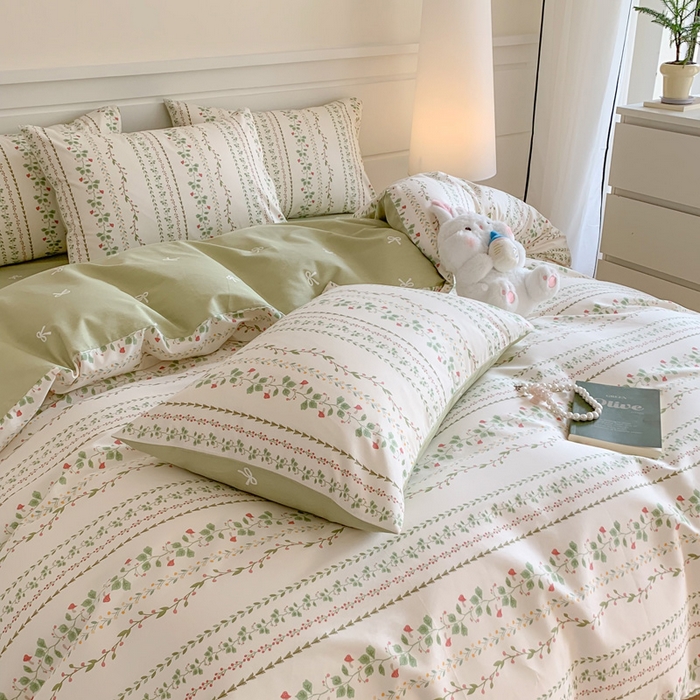 91家纺网 家纺一手货源 找家纺 澳萝拉 2024新款全棉40支13070碎花系列单被套 甜心藤