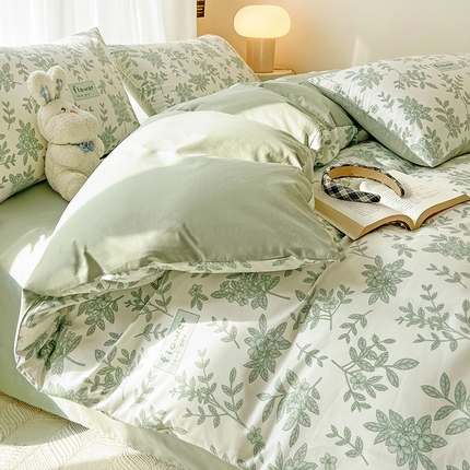 91家纺网 家纺一手货源 找家纺 （总）倾慕家纺 2024新款时尚风全棉13070亲肤印花系列单被套