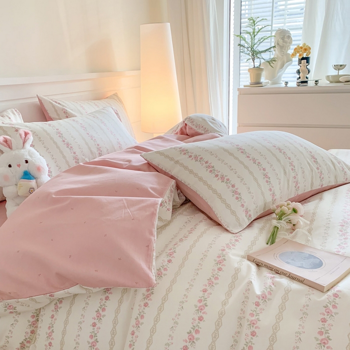 91家纺网 家纺一手货源 找家纺 澳萝拉 2024新款全棉40支13070碎花系列单被套 玫瑰物语