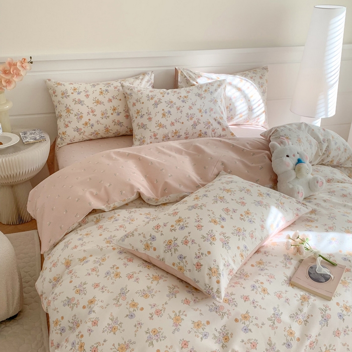 91家纺网 家纺一手货源 找家纺 澳萝拉 2024新款全棉40支13070碎花系列单被套 花小莱-粉