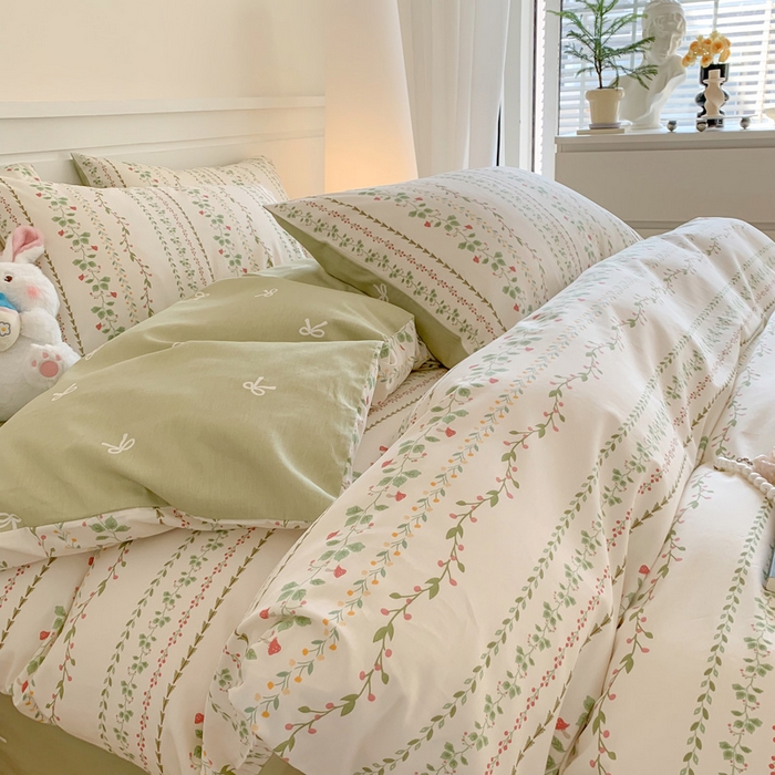 91家纺网 家纺一手货源 找家纺 澳萝拉 2024新款全棉40支13070碎花系列单被套 甜心藤