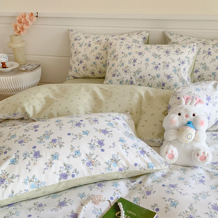 91家纺网 家纺一手货源 找家纺 澳萝拉 2024新款全棉40支13070碎花系列单被套 花小莱-兰