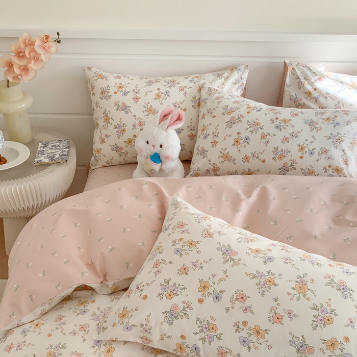 91家纺网 家纺一手货源 找家纺 澳萝拉 2024新款全棉40支13070碎花系列单被套 花小莱-粉