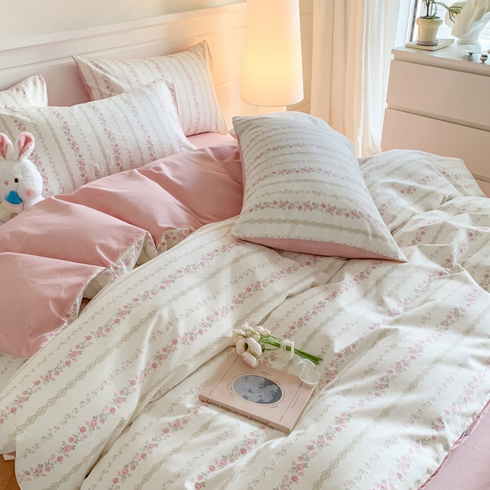 91家纺网 家纺一手货源 找家纺 澳萝拉 2024新款全棉40支13070碎花系列单被套 玫瑰物语