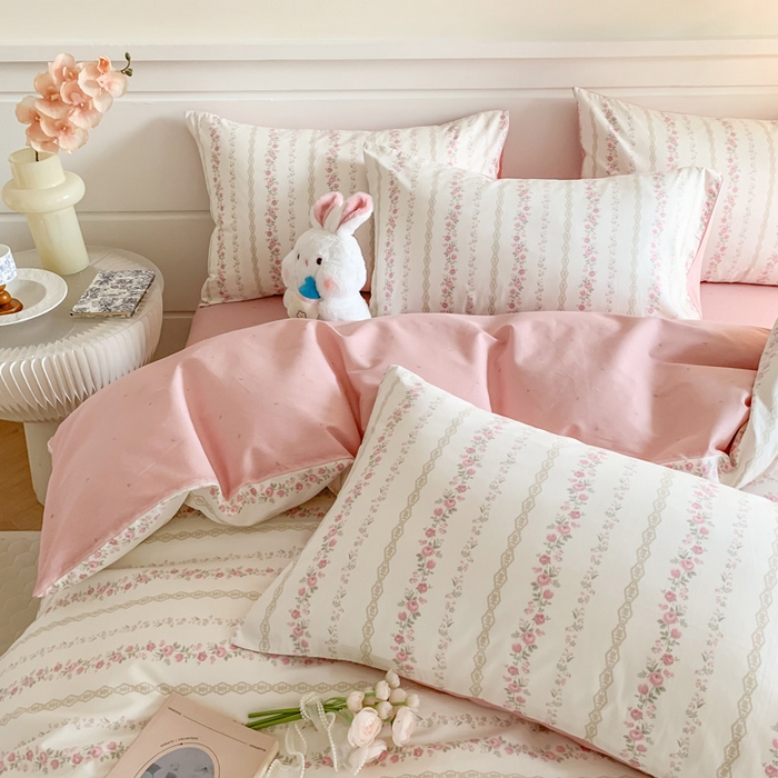 91家纺网 家纺一手货源 找家纺 澳萝拉 2024新款全棉40支13070碎花系列单被套 玫瑰物语