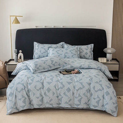 91家纺网 家纺一手货源 找家纺 （总2）喜四方 2024新款全棉磨毛纯棉印花四件套