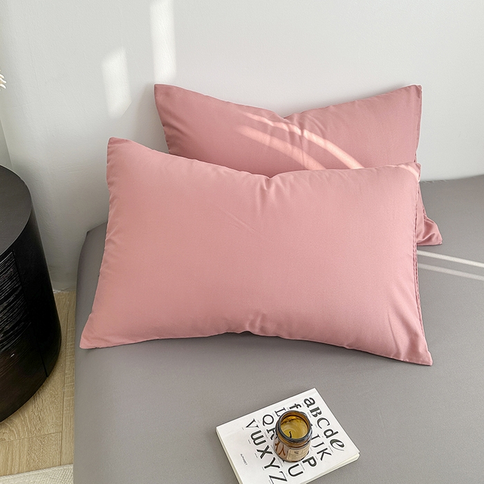 91家纺网 家纺一手货源 找家纺 家贝爱 2024新款简约轻奢水洗棉四件套 豆沙灰