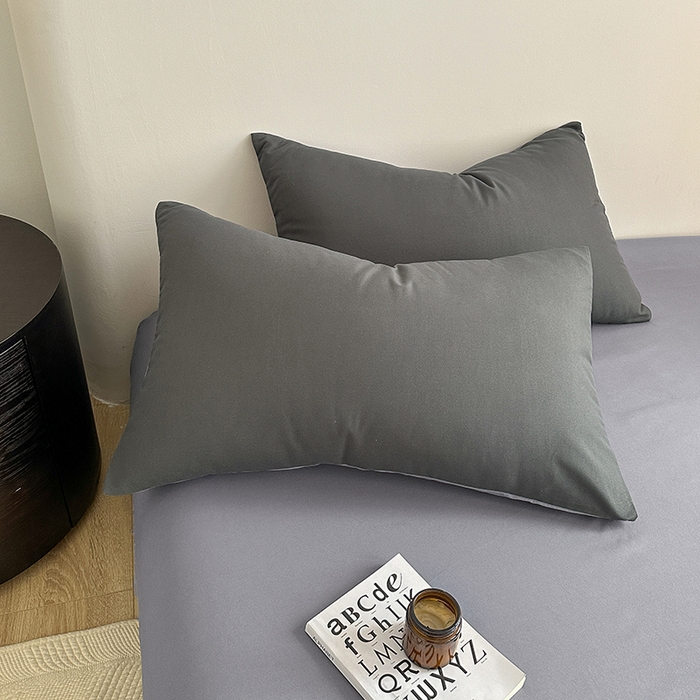 91家纺网 家纺一手货源 找家纺 家贝爱 2024新款简约轻奢水洗棉四件套 典雅灰高级灰