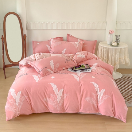 91家纺网 家纺一手货源 找家纺 （总2）喜四方 2024新款全棉磨毛纯棉印花四件套