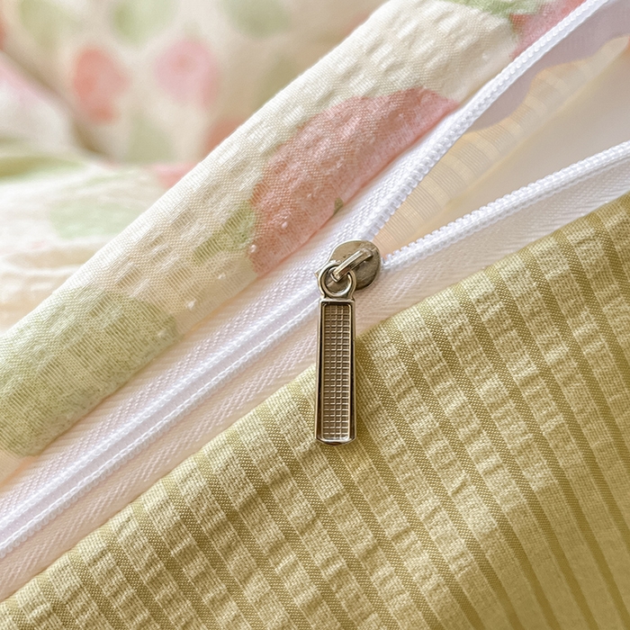 91家纺网 家纺一手货源 找家纺 梦之岛 2024新款A类母婴级泡泡棉皱皱纱碎花四件套 寻梦