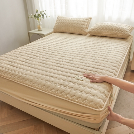 91家纺网 家纺一手货源 找家纺 云尚床笠 热卖大豆纤维原棉床笠直播爆款 卡其