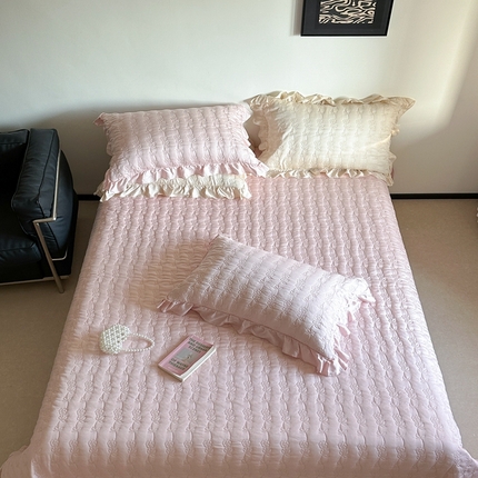 诗黛尔 2024新款莱赛尔床盖三件套 香妃粉