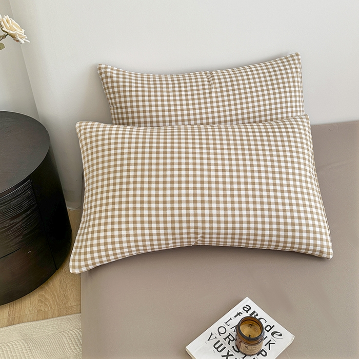 91家纺网 家纺一手货源 找家纺 家贝爱 2024新款简约轻奢水洗棉四件套 米小格