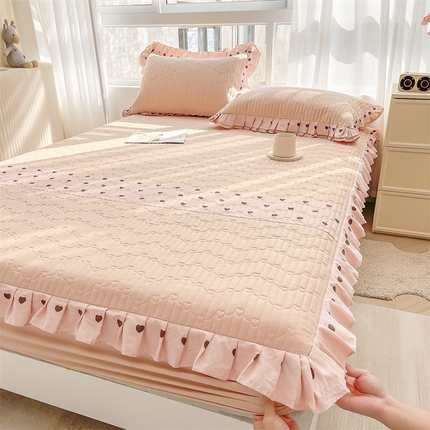 91家纺网 家纺一手货源 找家纺 （总）宜凡家纺 2024新品全棉夹棉花边床笠三件套-心情