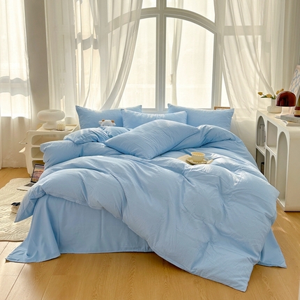 91家纺网 家纺一手货源 找家纺 （总）啊雅家居 2025新款轻奢韩式无边款华夫格四件套