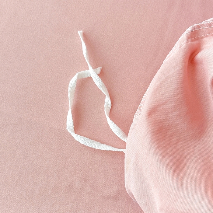 91家纺网 家纺一手货源 找家纺 啊雅家居 2025新款轻奢韩式花边款华夫格四件套 花边款  梦幻粉