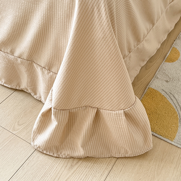 91家纺网 家纺一手货源 找家纺 梦之岛 2024新款A类母婴级泡泡棉皱皱纱碎花四件套 心语