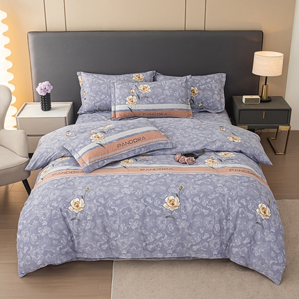 91家纺网 家纺一手货源 找家纺 （总2）喜四方 2024新款全棉磨毛纯棉印花四件套