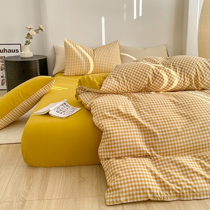 91家纺网 家纺一手货源 找家纺 （总）家贝爱 2024新款简约轻奢水洗棉四件套