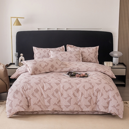 91家纺网 家纺一手货源 找家纺 （总2）喜四方 2024新款全棉磨毛纯棉印花四件套