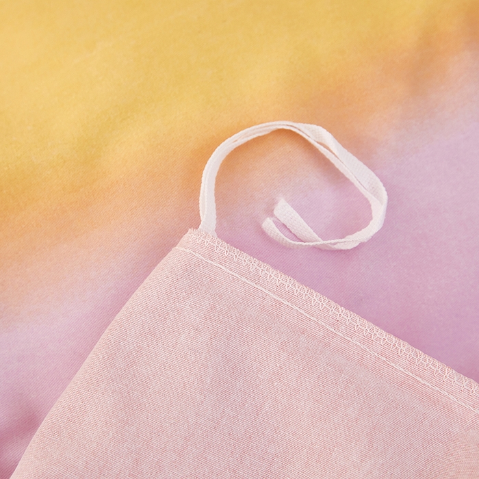 91家纺网 家纺一手货源 找家纺 雲归梦 2023新款全棉AB版加厚四件套 霓彩 桔