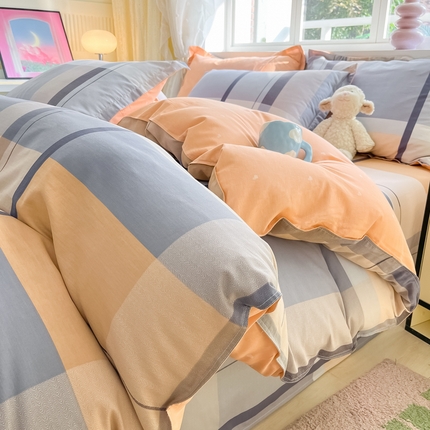 91家纺网 家纺一手货源 找家纺 （总）铭成家纺 2024新款新疆棉喷气印花小清新系列单被套