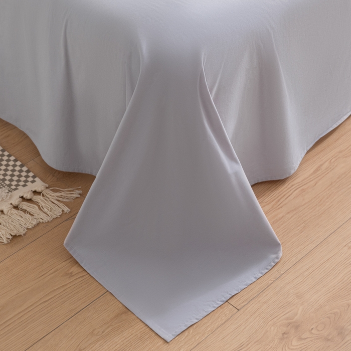 91家纺网 家纺一手货源 找家纺 ab家纺 2024新款40支全棉水洗棉双拼四件套 微微粉香芋紫