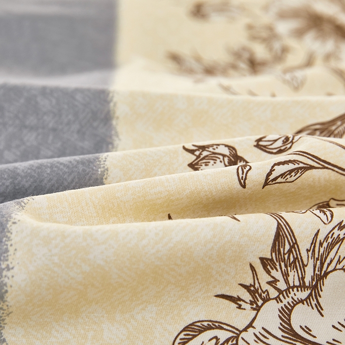 91家纺网 家纺一手货源 找家纺 雲归梦 2023新款全棉AB版加厚四件套 赫本 灰