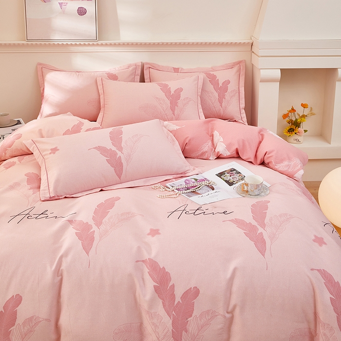 91家纺网 家纺一手货源 找家纺 雲归梦 2023新款全棉AB版加厚四件套 蜜语花期