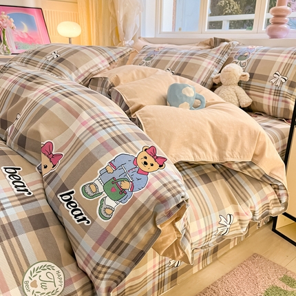 91家纺网 家纺一手货源 找家纺 （总）铭成家纺 2024新款新疆棉喷气印花小清新系列单被套