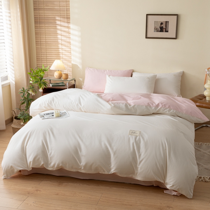 91家纺网 家纺一手货源 找家纺 （总）ab家纺 2024新款40支全棉水洗棉双拼四件套