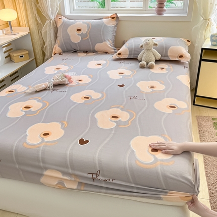 91家纺网 家纺一手货源 找家纺 （总）铭成家纺 2024新款新疆棉喷气印花小清新系列单床笠