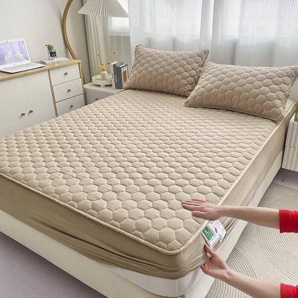 91家纺网 家纺一手货源 找家纺 （总）九亭家纺 2024新款A类抗菌全棉夹棉防水床笠