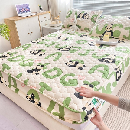 91家纺网 家纺一手货源 找家纺 （总）九亭家纺 2024新款A类抗菌全棉夹棉防水床笠