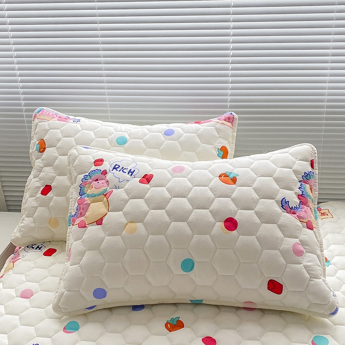 91家纺网 家纺一手货源 找家纺 九亭家纺 2024新款A类抗菌全棉夹棉防水床笠 防水-暴富龙