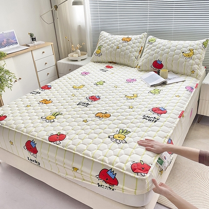 91家纺网 家纺一手货源 找家纺 （总）九亭家纺 2024新款A类抗菌全棉夹棉防水床笠