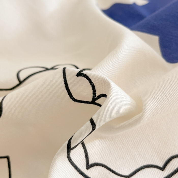 91家纺网 家纺一手货源 找家纺 铭成家纺 2024新款新疆棉喷气印花小清新系列单品枕套 面包龙