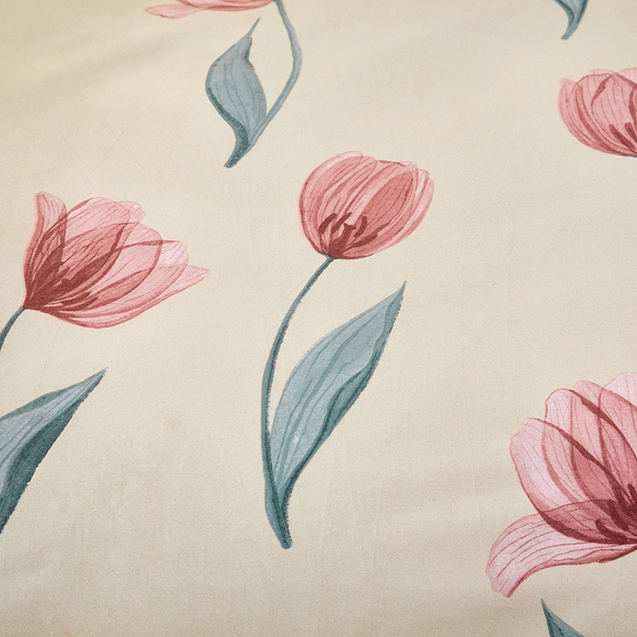 91家纺网 家纺一手货源 找家纺 雲归梦 2023新款全棉AB版加厚四件套 那片花海 米