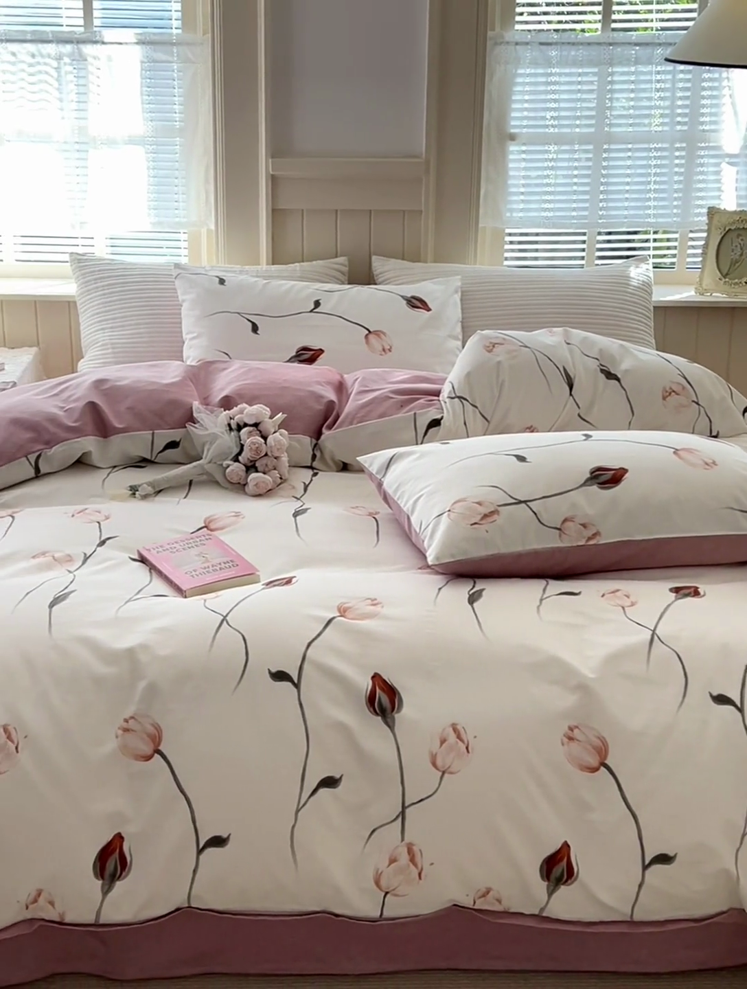 91家纺网 家纺一手货源 找家纺 优彩 2025新款花花系列13372全棉四件套 若兰