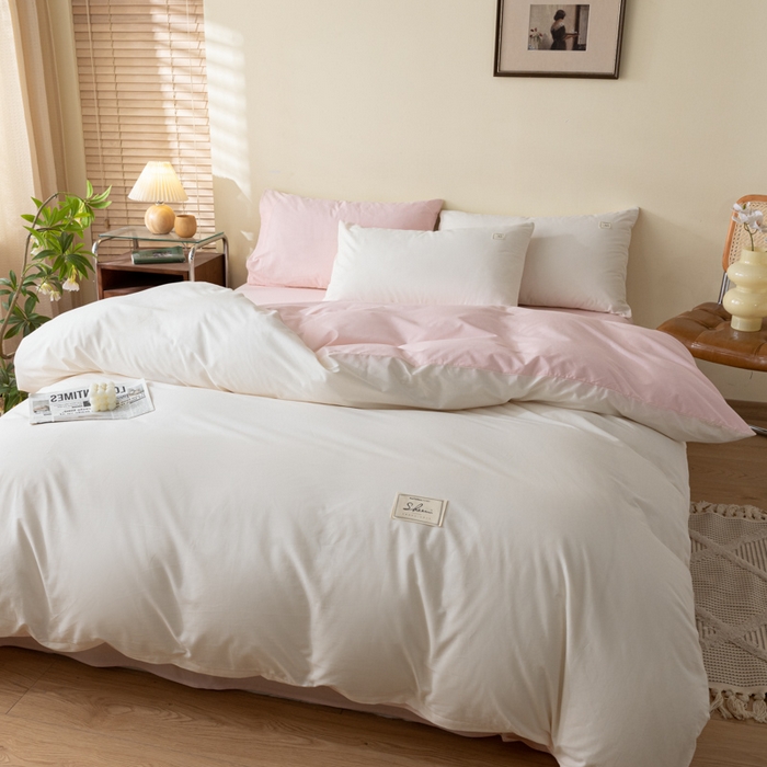 91家纺网 家纺一手货源 找家纺 （总）ab家纺 2024新款40支全棉水洗棉双拼四件套