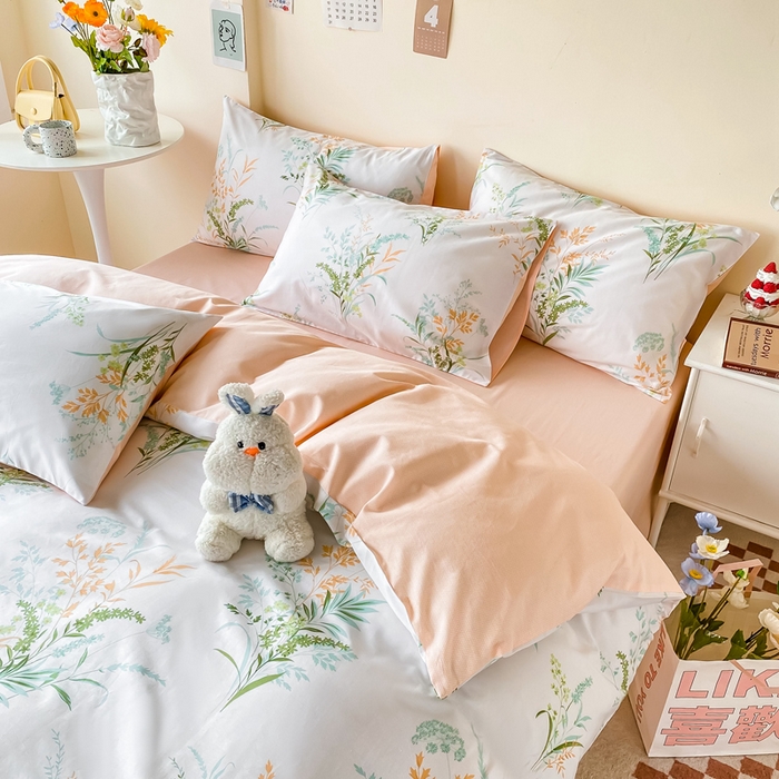 91家纺网 家纺一手货源 找家纺 西引力 2024新款全棉卡通印花单被套 秋香