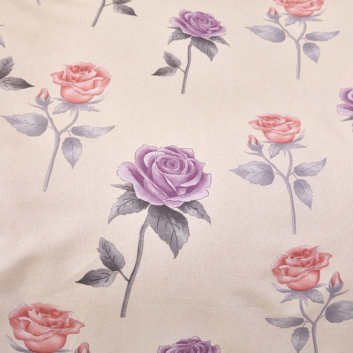 91家纺网 家纺一手货源 找家纺 雲归梦 2023新款全棉AB版加厚四件套 幸福玫瑰