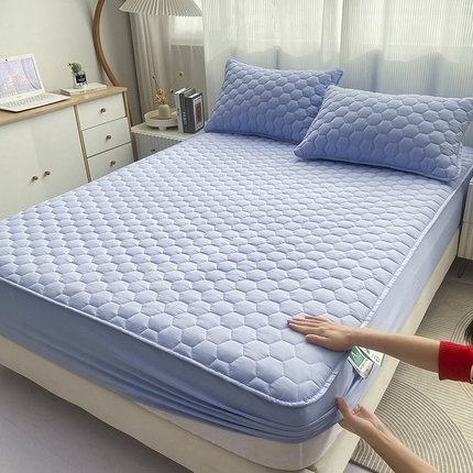 91家纺网 家纺一手货源 找家纺 （总）九亭家纺 2024新款A类抗菌全棉夹棉防水床笠