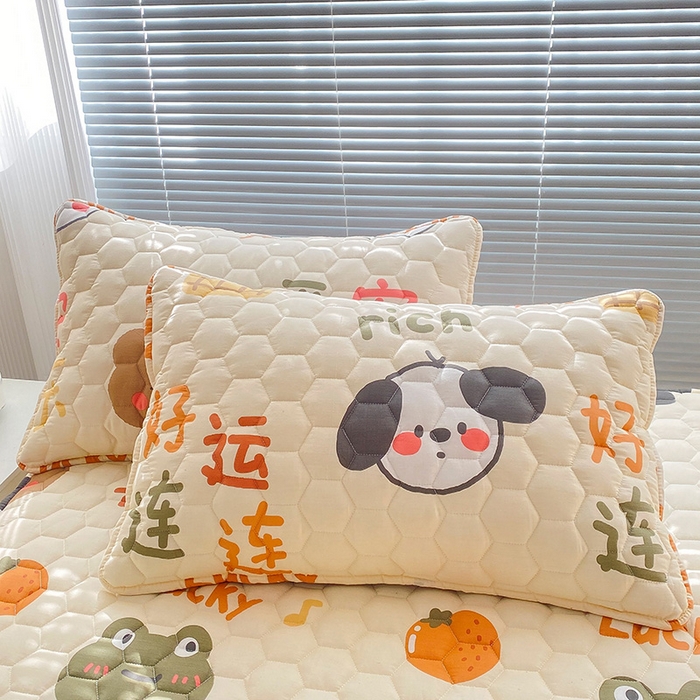 91家纺网 家纺一手货源 找家纺 九亭家纺 2024新款A类抗菌全棉夹棉防水床笠 防水-好运连连