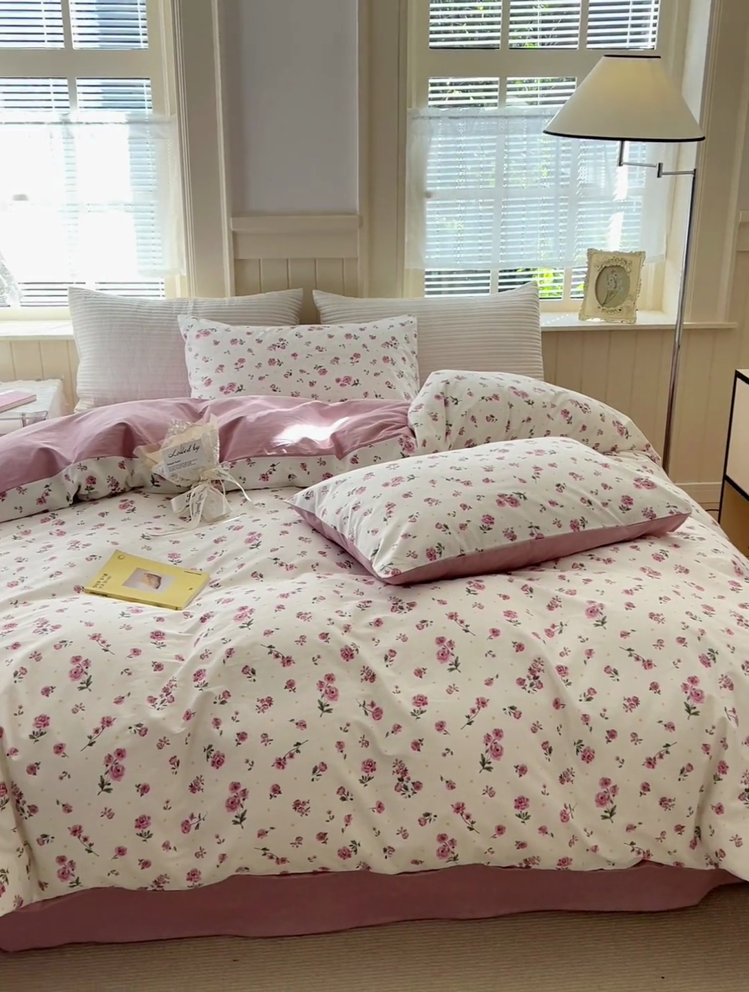 91家纺网 家纺一手货源 找家纺 优彩 2025新款花花系列13372全棉四件套 小玫瑰