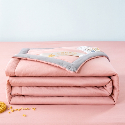 91家纺网 家纺一手货源 找家纺 （总）森林人 2024新款A类水洗棉大豆纤维夏被四件套夏凉被空调被