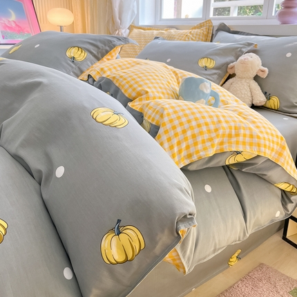 91家纺网 家纺一手货源 找家纺 （总）铭成家纺 2024新款新疆棉喷气印花小清新系列单被套