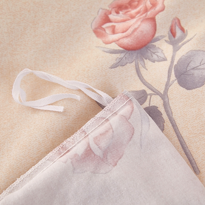 91家纺网 家纺一手货源 找家纺 雲归梦 2023新款全棉AB版加厚四件套 幸福玫瑰