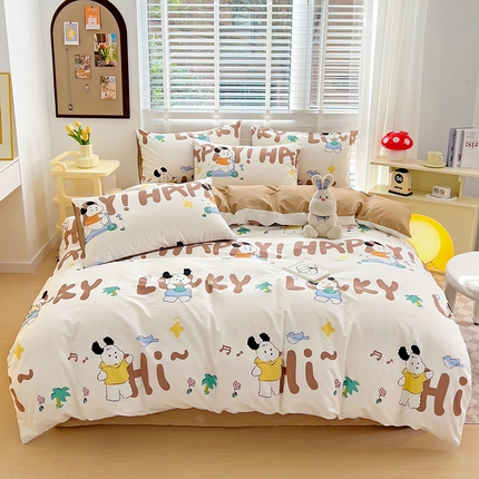 91家纺网 家纺一手货源 找家纺 （总）西引力 2024新款全棉卡通印花单被套