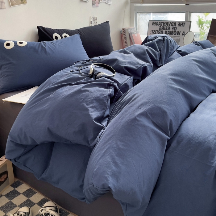 91家纺网 家纺一手货源 找家纺 （总）梦家居 2024新款全棉水洗棉四件套-大眼睛系列